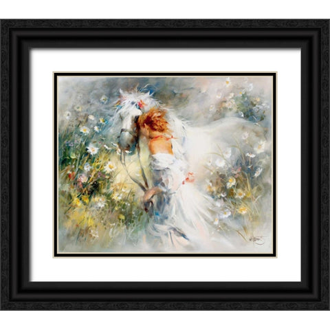 White dream Black Ornate Wood Framed Art Print with Double Matting by Haenraets, Willem