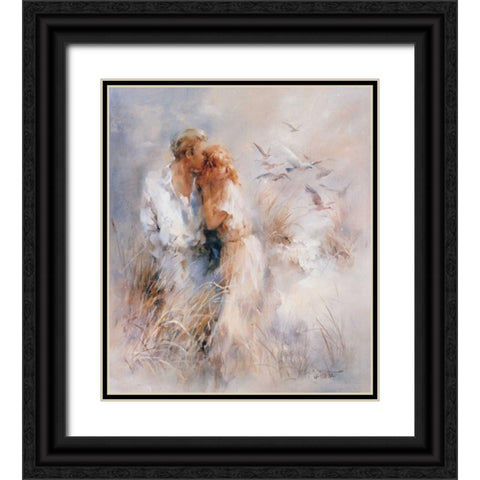 Close Harmony Black Ornate Wood Framed Art Print with Double Matting by Haenraets, Willem