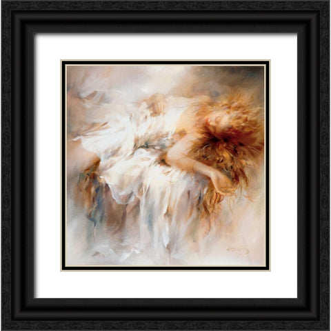 Fragile Black Ornate Wood Framed Art Print with Double Matting by Haenraets, Willem