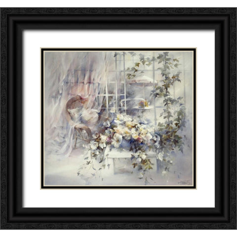 Enchanting moment Black Ornate Wood Framed Art Print with Double Matting by Haenraets, Willem