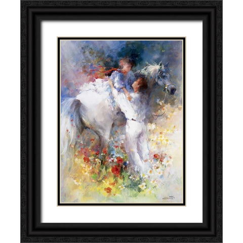 Embraceable you Black Ornate Wood Framed Art Print with Double Matting by Haenraets, Willem