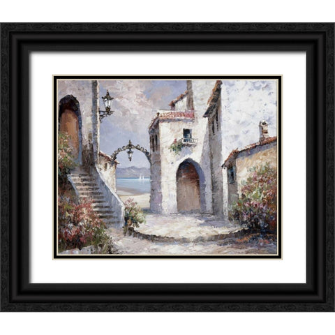 By the sea Black Ornate Wood Framed Art Print with Double Matting by Roelofs, Wouter