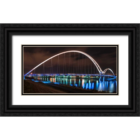 AF20121005 Middlesbrough 104C01 Black Ornate Wood Framed Art Print with Double Matting by Frank, Assaf
