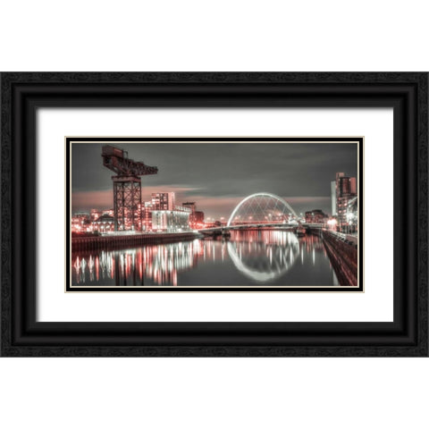 AF20121004 Glasgow 230XC13 Black Ornate Wood Framed Art Print with Double Matting by Frank, Assaf