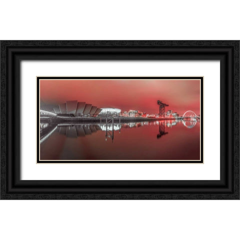 AF20150304 Glasgow 883P2C01 Black Ornate Wood Framed Art Print with Double Matting by Frank, Assaf