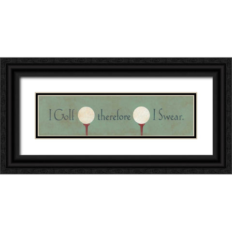 I Golf Black Ornate Wood Framed Art Print with Double Matting by Marrott, Stephanie