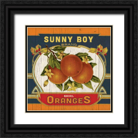 Orange Label Black Ornate Wood Framed Art Print with Double Matting by Marrott, Stephanie
