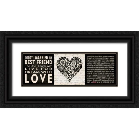 Today Black Ornate Wood Framed Art Print with Double Matting by Marrott, Stephanie