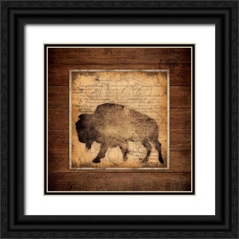 Bison King Black Ornate Wood Framed Art Print with Double Matting by Marrott, Stephanie