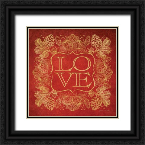 Love Black Ornate Wood Framed Art Print with Double Matting by Marrott, Stephanie