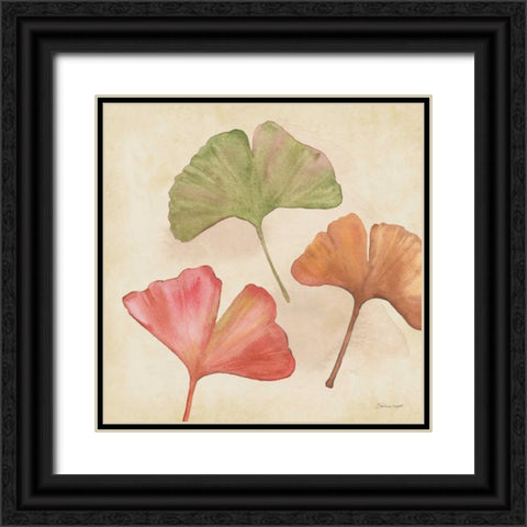 Ginkgos In Fall Black Ornate Wood Framed Art Print with Double Matting by Marrott, Stephanie