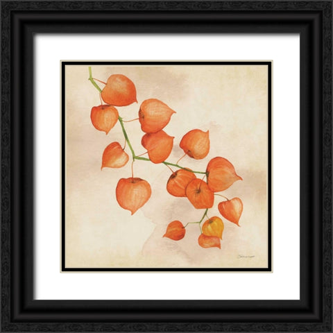 Lanterns In Fall Black Ornate Wood Framed Art Print with Double Matting by Marrott, Stephanie