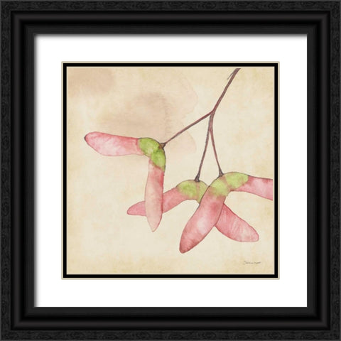 Maple Seeds In Fall Black Ornate Wood Framed Art Print with Double Matting by Marrott, Stephanie