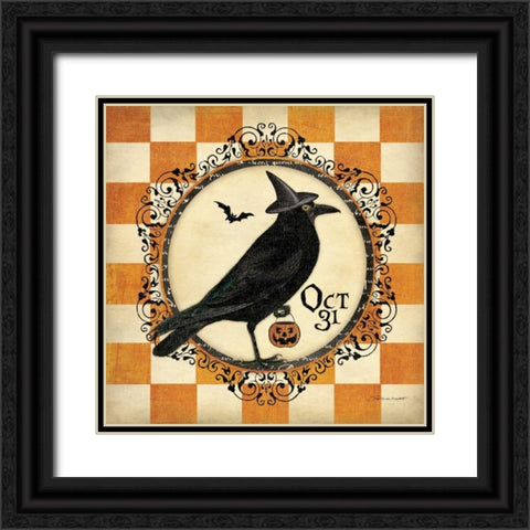 Its A Crow Black Ornate Wood Framed Art Print with Double Matting by Marrott, Stephanie