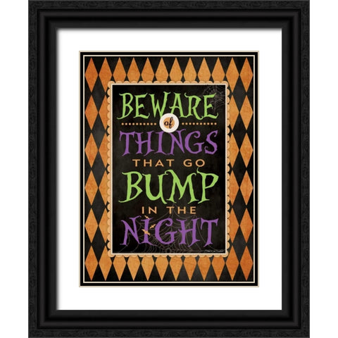 Beware Black Ornate Wood Framed Art Print with Double Matting by Marrott, Stephanie