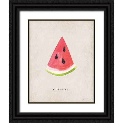 Watermelon Black Ornate Wood Framed Art Print with Double Matting by Marrott, Stephanie