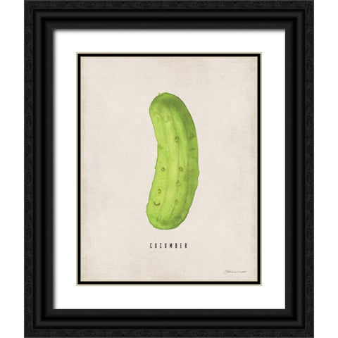 Cucumber Black Ornate Wood Framed Art Print with Double Matting by Marrott, Stephanie