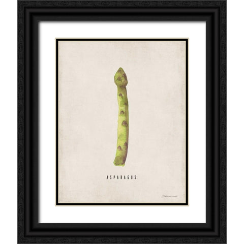 Asparagus Black Ornate Wood Framed Art Print with Double Matting by Marrott, Stephanie