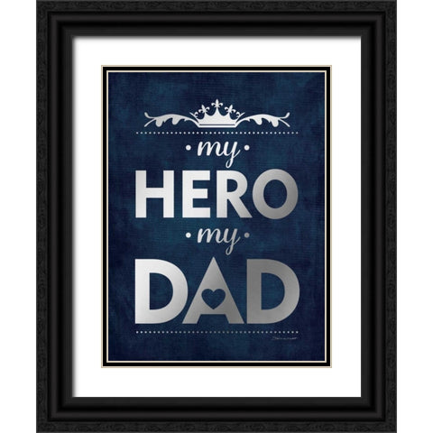 My Hero Silver Black Ornate Wood Framed Art Print with Double Matting by Marrott, Stephanie