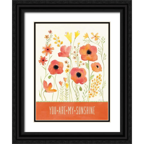 Sunshine Garden I Black Ornate Wood Framed Art Print with Double Matting by Marrott, Stephanie