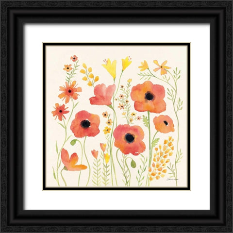 Confetti Garden Black Ornate Wood Framed Art Print with Double Matting by Marrott, Stephanie