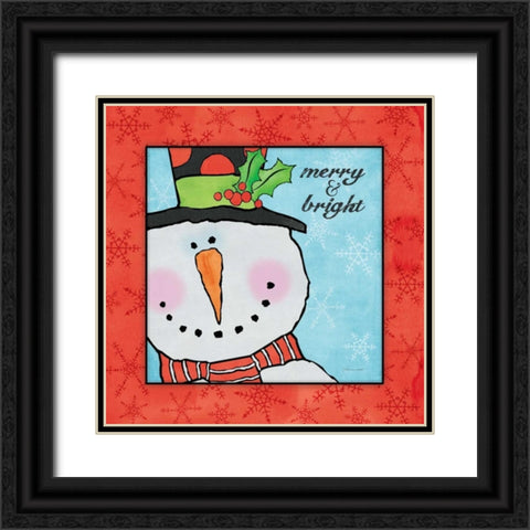 Merry and Bright Black Ornate Wood Framed Art Print with Double Matting by Marrott, Stephanie