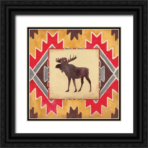 Moose Blanket Black Ornate Wood Framed Art Print with Double Matting by Marrott, Stephanie