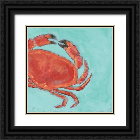 Crab Black Ornate Wood Framed Art Print with Double Matting by Marrott, Stephanie