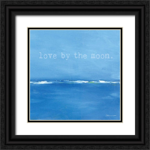 Love By The Moon Black Ornate Wood Framed Art Print with Double Matting by Marrott, Stephanie