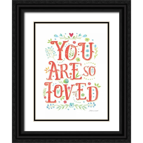 So Loved Black Ornate Wood Framed Art Print with Double Matting by Marrott, Stephanie