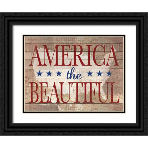 America Black Ornate Wood Framed Art Print with Double Matting by Marrott, Stephanie