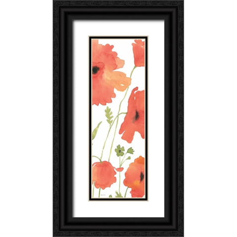 Poppy Field Black Ornate Wood Framed Art Print with Double Matting by Marrott, Stephanie
