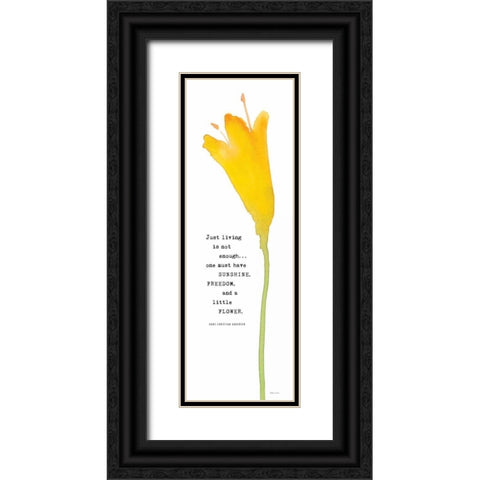 Buttercup Black Ornate Wood Framed Art Print with Double Matting by Marrott, Stephanie