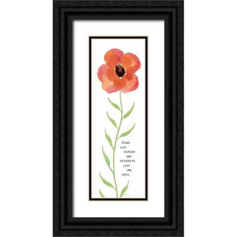 Happy Flower Black Ornate Wood Framed Art Print with Double Matting by Marrott, Stephanie