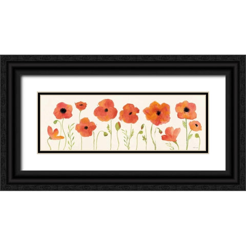 Poppy Row Black Ornate Wood Framed Art Print with Double Matting by Marrott, Stephanie