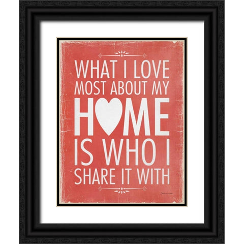 Love Most Black Ornate Wood Framed Art Print with Double Matting by Marrott, Stephanie
