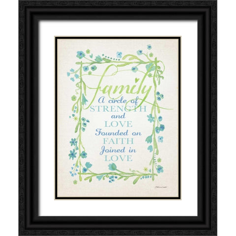 Family II Black Ornate Wood Framed Art Print with Double Matting by Marrott, Stephanie