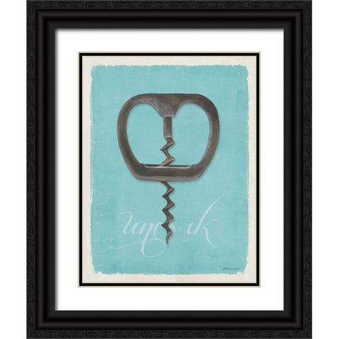 Uncork Black Ornate Wood Framed Art Print with Double Matting by Marrott, Stephanie