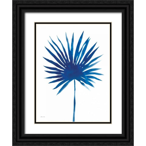 Fan in Blue Black Ornate Wood Framed Art Print with Double Matting by Marrott, Stephanie