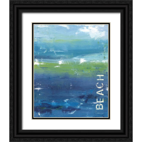 Beach Black Ornate Wood Framed Art Print with Double Matting by Marrott, Stephanie