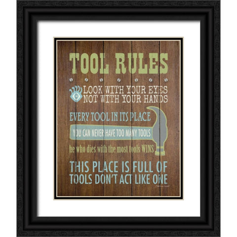Tool Rules IV Black Ornate Wood Framed Art Print with Double Matting by Marrott, Stephanie