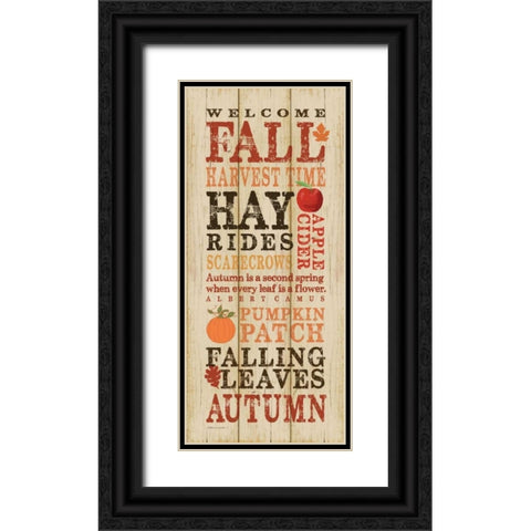Welcome Harvest Black Ornate Wood Framed Art Print with Double Matting by Marrott, Stephanie