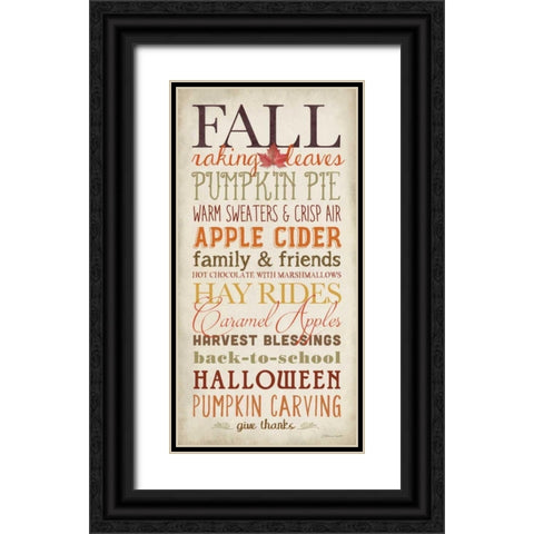 Elements of Fall Black Ornate Wood Framed Art Print with Double Matting by Marrott, Stephanie
