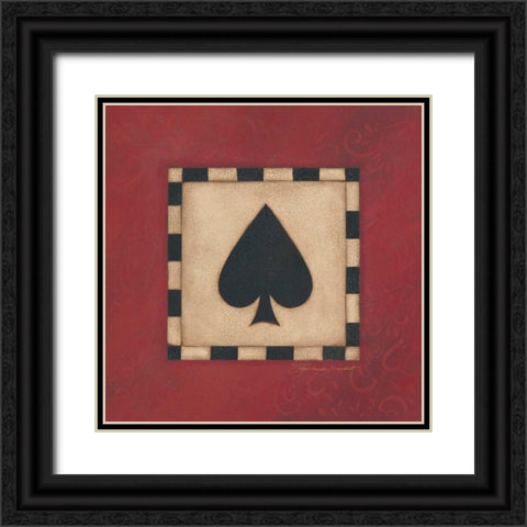 Spade Black Ornate Wood Framed Art Print with Double Matting by Marrott, Stephanie