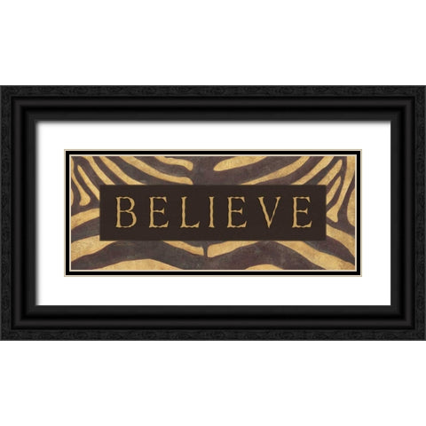 Believe Black Ornate Wood Framed Art Print with Double Matting by Marrott, Stephanie