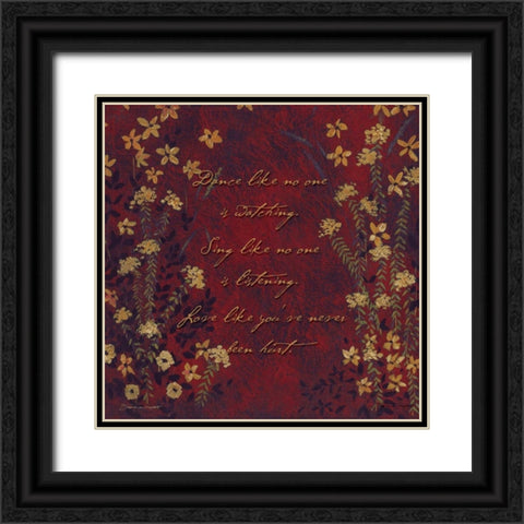 Dance Like-Sing Like Black Ornate Wood Framed Art Print with Double Matting by Marrott, Stephanie