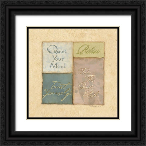 Relax Black Ornate Wood Framed Art Print with Double Matting by Marrott, Stephanie