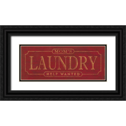 Laundry Black Ornate Wood Framed Art Print with Double Matting by Marrott, Stephanie