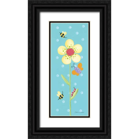 Flower and Friends Black Ornate Wood Framed Art Print with Double Matting by Marrott, Stephanie