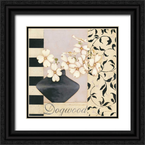 Dogwood Black Ornate Wood Framed Art Print with Double Matting by Marrott, Stephanie